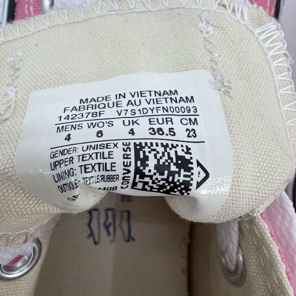 Converse Chuck Taylor All Star Unisex Pink Sneakers Shoes - Women 6, Men‎ 4 EUC - Picture 6 of 9